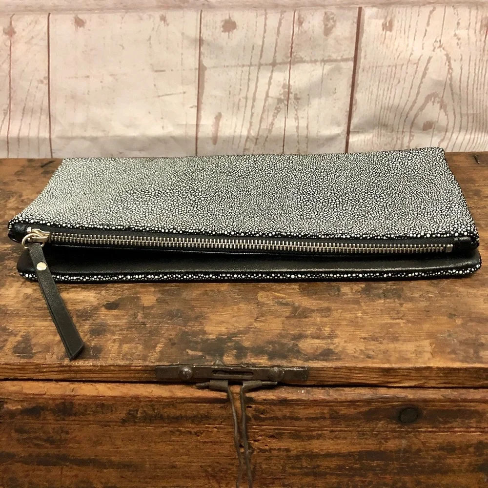 Banana Republic Leather Flavia Fold Over Clutch